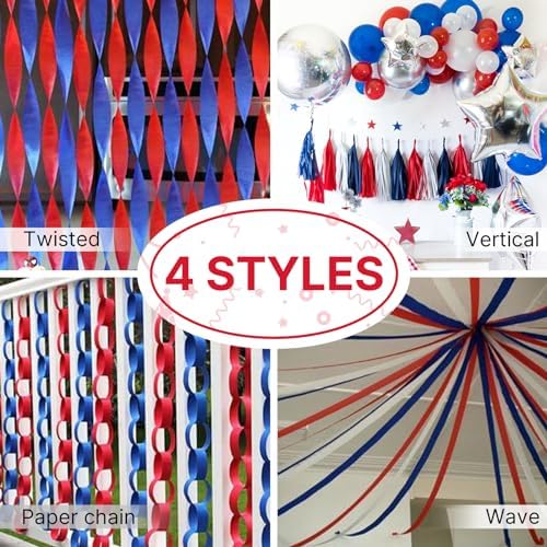 PartyWoo Matte Red Crepe Paper 10pcs 820 FT Matte Red Streamers - Image 6