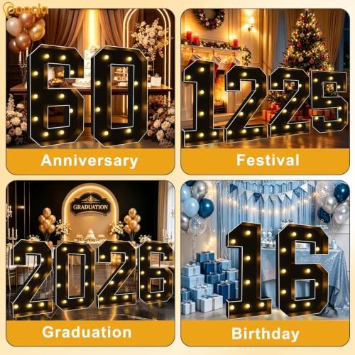 Pooqla 3FT Marquee Light Up Numbers 5 for 5th 50th Birthday Decorations - Image 7