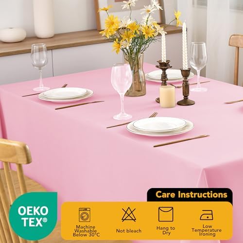 6-Pack Pink Tablecloths for Rectangle Tables, 90 x 156 Inches - Image 7