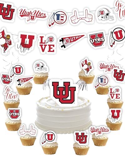University of Utah Graduation Decorations Utah Utes Party Supplies 42 Pcs by PartyKandyDecorGifts