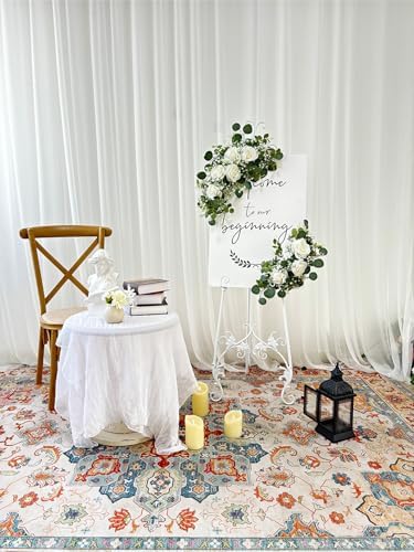 Odouzy Pack of 2 Wedding Arch, Artificial Flowers, Wedding Decor，Flower Garland Be Suited to Banquet, Party, Reception Entrance Welcome Sign and Background Decoration (Starry Sky) - Image 2