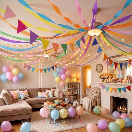 Frienda 14 Pcs Rainbow Party Decorations Set for Fancy Birthday Party - Image 4