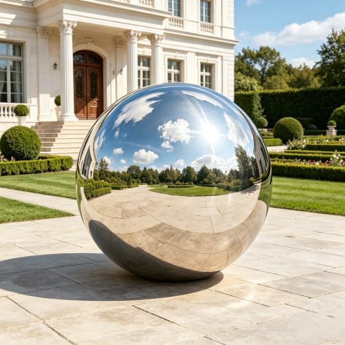 Inflatable Mirror Ball,Reusable Mirror Ball Large Event Decoration PVC Ball for Party,Concerts,Stage,Wedding Decorations - No Pump Included(Silver, 1pcs：0.6m) by FloatPartyEnjoy