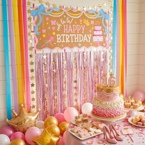 Lofaris Fancy Pink Party Decorations Ooh La La Birthday Banner Set - Image 3