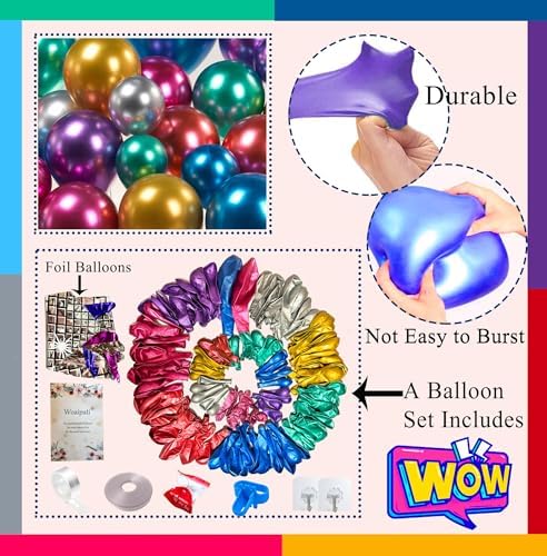 161pcs Shiny Chrome Balloon Garland Arch Kit Retro Disco Dance Party Decorations with 4D Disco Ball Balloons and Explosion Star Foil Balloons for 80s 90s Theme Neon Birthday Galaxy Supplies - Image 4
