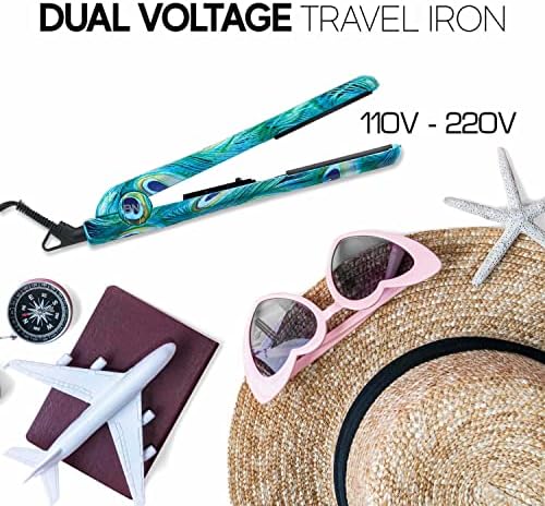Brilliance New York - 1.25" Smooth Pro Ceramic Iron, Straightens & Curls w/Adjust. Temp, Features Negative Ions & FIR Technology, Dual Voltage, Peacock - Image 5