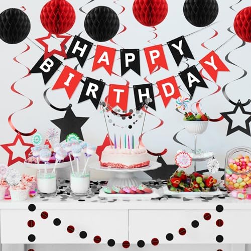 meowtastic Birthday Decorations Happy Birthday Banner with Honeycomb Balls - Image 2