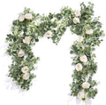 Der Rose 2Pcs 6.5FT Wedding Decor Artificial Flower Eucalyptus Garland by DerRose