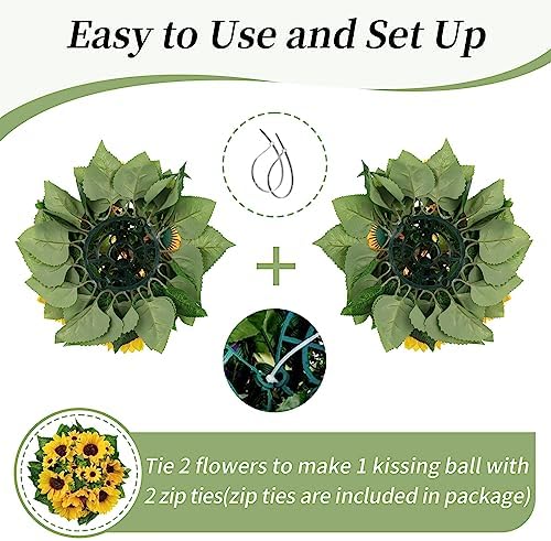 BLOSMON Fake Sunflowers Flower Centerpieces - 6 Pcs Artificial Flowers - Image 4