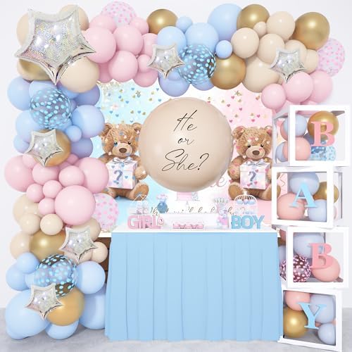 Amandir 164PCS Gender Reveal Balloon Boxes Decorations by Amandir