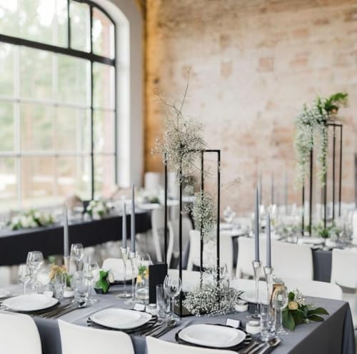 31.5inch 2 pcs Column Vases Metal Flower Stand Black Wedding Centerpieces for Tables Party Floral Stands for Flowers - Image 5