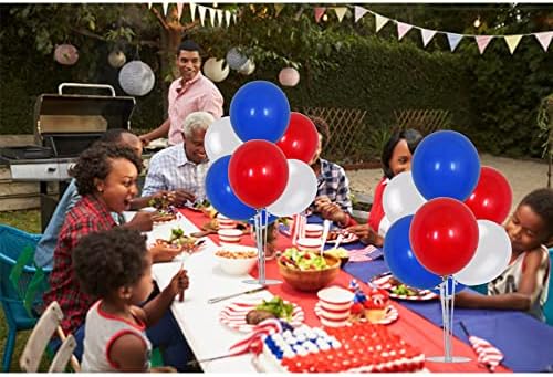TONIFUL 4 Set Blue Red White Balloon Centerpiece for Table Balloons Stand - Image 4