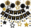 meowtastic Birthday Decorations Happy Birthday Banner with Honeycomb Balls by meowtastic%C2%AE%E2%80%94Idealforyourparty