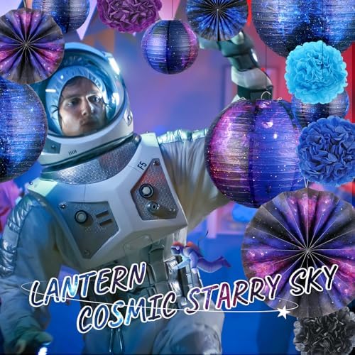 Hortsun 16 Pcs 12 Inches ,6 Inches Galaxy Party Decorations Galaxy - Image 2
