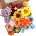 Floweroyal Artificial Flowers Fake Rose Flowers Dahlia with Stems for DIY Wedding Bridal Bouquets, Baby Shower, Floral Arrangement, Table Centerpieces, Home Decorations by FloweroyalCrafts
