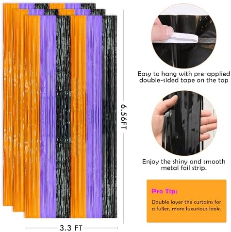 OHOME Halloween Decorations - Halloween Party Decorations | Trick or Treat Backdrop Banner for Wall Door | Halloween Birthday Party Favors Supplies Indoor Outdoor - Image 3