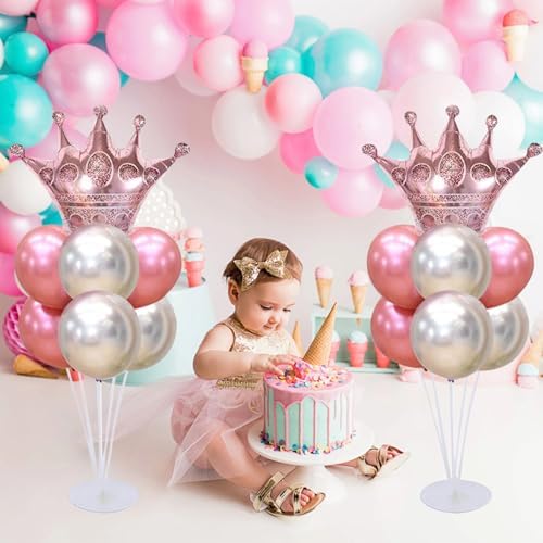 Balloon Stand Kit For Table - 10 Sets Balloon Sticks with Base For Birthday Graduation Party Decorations - Image 7