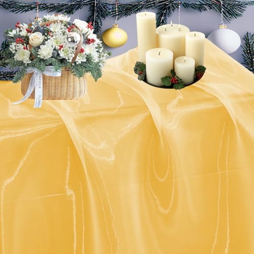 60 Yard Organza Fabric 44" Wide for Wedding Event Décor - Gold by MDS