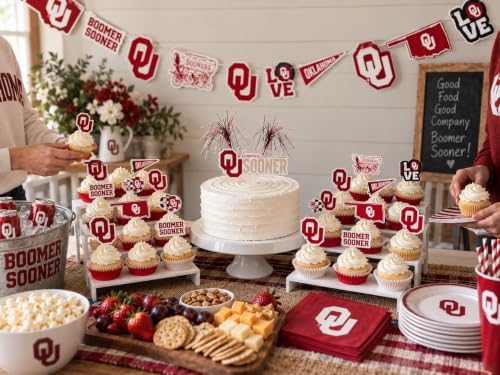 Oklahoma Sooners Party Decorations Graduation OU Decor 42 Pcs - Image 3