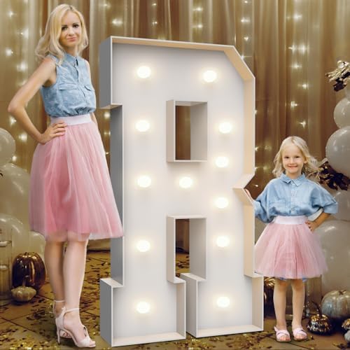 4FT Light Up Marquee Letter R - Large Foam Board Mosaic Kit by Teebloom