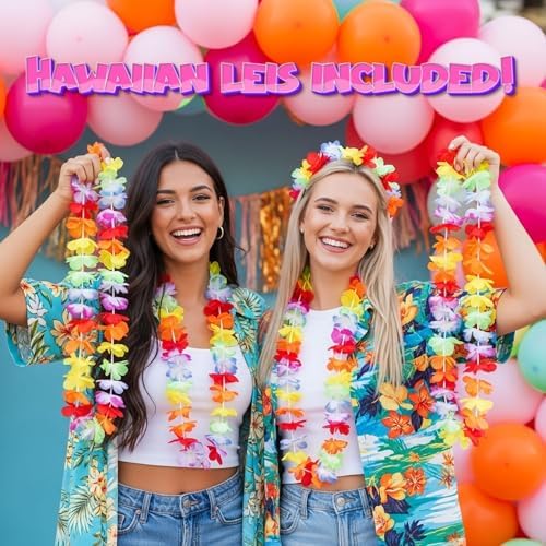 Flamingo Tropical Balloon Garland kit Hot Pink Teal Orange Mylar Pineapple Palm Ballloon arch For Summer Beach Hawaiian Luau Aloha Birthday Baby Shower Party Decorations - Image 6