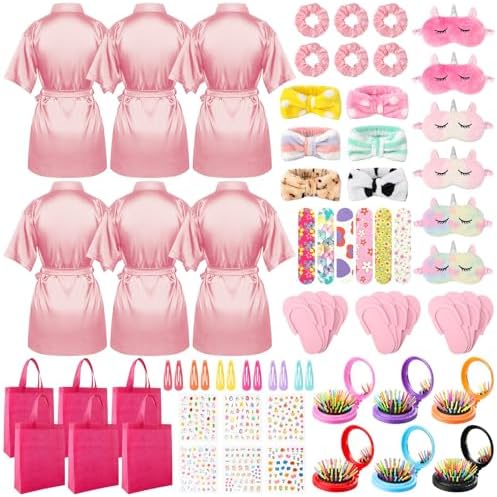 60 PCS Spa Party Favors for Girls, Sleepover Party Supplies, Pink by ZhouBoat