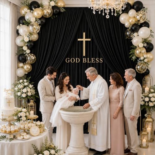 Black 5ft x 10ft Backdrop Curtain - Image 7