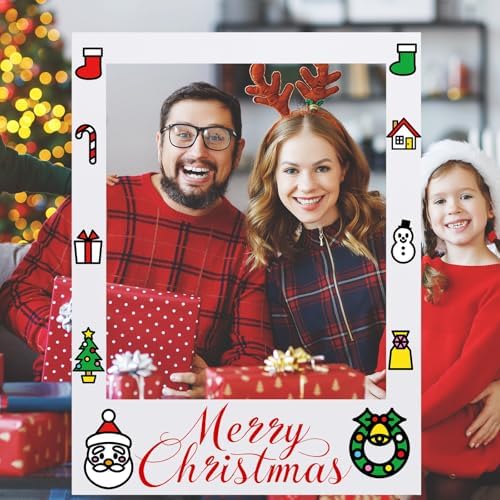 Beeveer 32 x 24 in Large Photo Booth Selfie Frame Props, White Vertical - Image 5