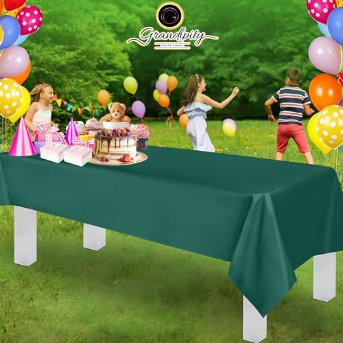 Grandipity Plastic Table Cloth Disposable 12 Pack 54” x 108” Rectangle - Image 6