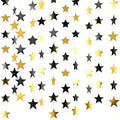 Glitter Star Garland Banner Decoration, 130 Feet Bright Gold Star Hanging Bunting Banner Backdrop for Engagement Wedding Baby Shower Birthday Christmas Party Decor (Black, Gold) by Patelai