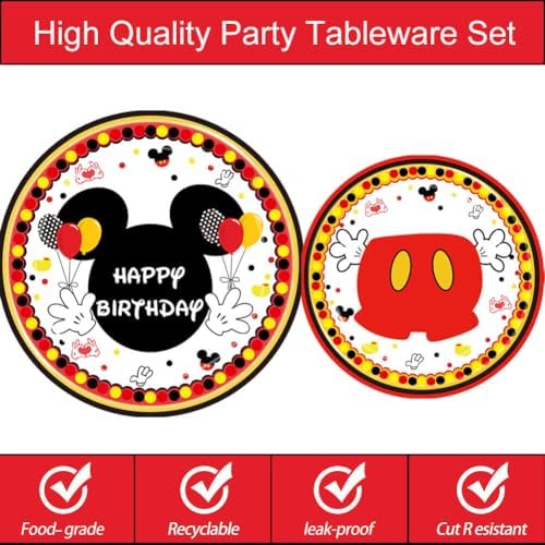 185 Pcs Red 1st Birthday Party Decorations, Boys Onederful Balloons Arch Garland Kit, Red Cartoon Boys Onederful Backdrop, TableCloth, Tableware for Boy First Birtdhay Party Supplies - Image 5