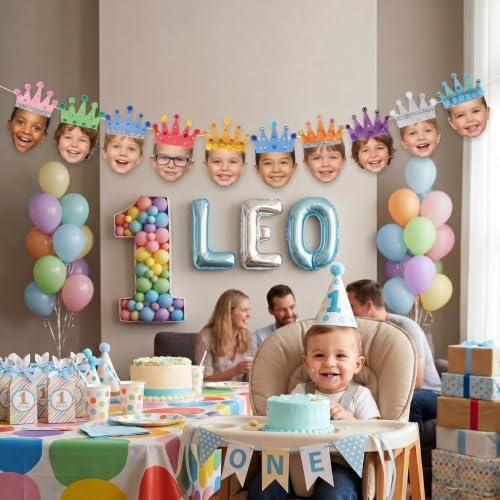 192 Pcs DIY Face Banner Kit Fun to One Birthday Decoration - Image 2