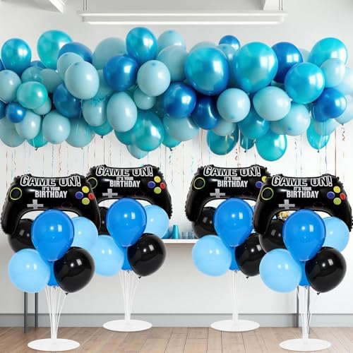 Naozinebi 4 Sets Video Game Birthday Party Balloons Stand Kit Party Decor - Image 5