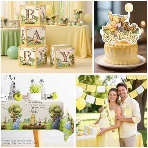 336PCS Bear Baby Shower Decorations Neutral Party Set 25 Guests - Image 6