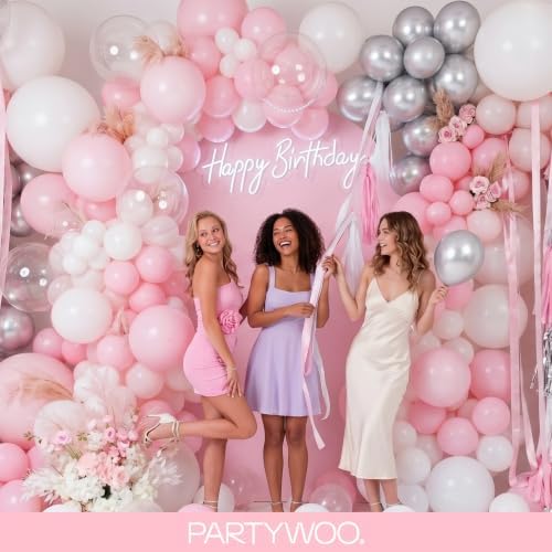 PartyWoo Baby Pink Balloons 50pcs Pastel Pale Light Pink Color - Image 5