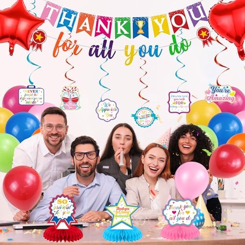 Vlipoeasn Colorful We Appreciate You Banner Decorations - Image 5