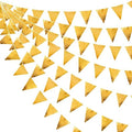 Gold Party Decorations Metallic Fabric Triangle Pennant Banner Gold Flag Bunting Garland for Graduation Birthday Wedding Anniversary Bridal Shower Bachelorette Engagement Hen Party Decoration Supplies by pinkblume