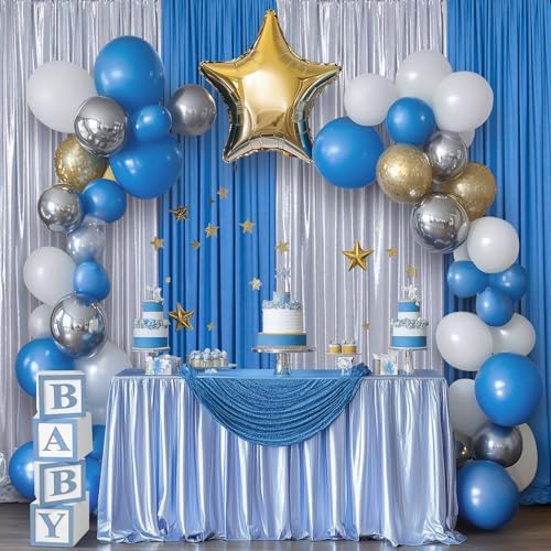 Outpain Thick 20 ft x 10 ft Silver Sequin Backdrop Curtain for Parties, Wrinkle Free Glitter Photo Backdrop Drapes 4 Panels 5x10ft Silver Back Drop Cloth for Wedding Christmas Photography Background - Image 3