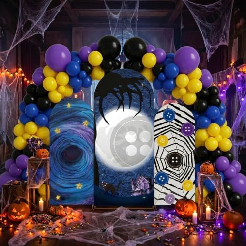 101P Starry Night Arch Backdrop Covers Balloon Garland for Halloween Decor - Image 6