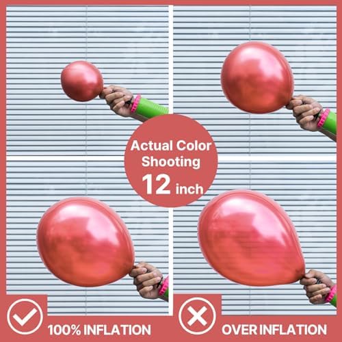PartyWoo Metallic Pink Balloons 50pcs Chrome Hot Pink Magenta Fuchsia Color - Image 3