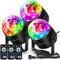 NEQUARE Disco Ball DJ Party Lights Sound Activated with Remote Control Strobe Lamp 7 Modes Stage Light for Home Room Dance Parties Karaoke Halloween Christmas Birthday Decorations[3-Pack] by ENJOYEVERYMOMENT