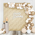 Champagne Gold Shimmer Wall Backdrop, 36pcs Sequin Panels by KateBackdropforPhotography