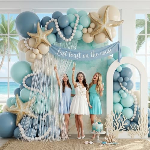 tarfish Balloon Arch Kit, Under The Sea Birthday Decorations with 3 Starfish Foil Balloons, Ocean Theme Party Decorations for Ocean Baby Shower, Beach Birthday, Sea You Soon Baby Shower, Coastal Party - Image 6