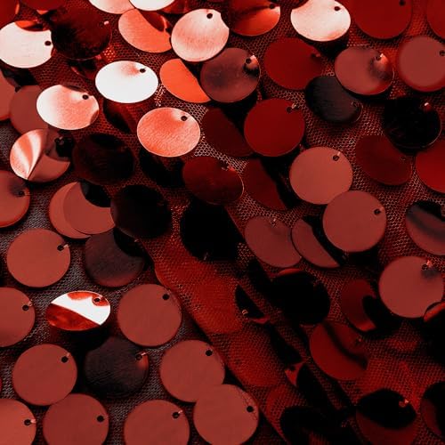 Pufogu Burgundy Glitter Premium Sequin Table Runner, 12" x 108", Rectangle, Multi-Purpose for Halloween, Christmas, Wedding, Birthday, Banquet Decor (1 Pack) - Image 3