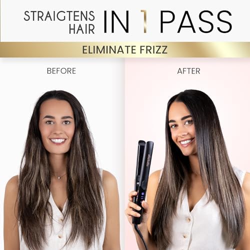 ELLA BELLA® Titanium Flat Iron Hair Straightener Slim with Infrared - Image 2