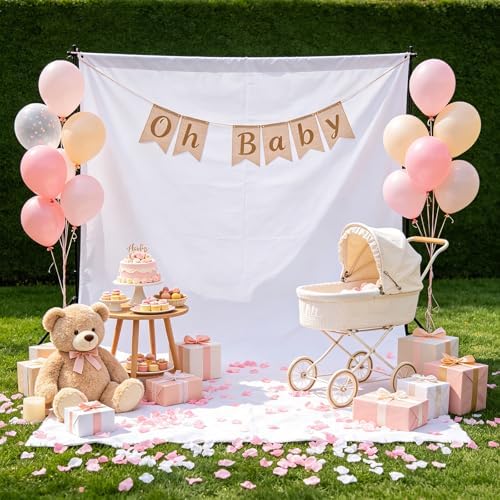 White Photography Backdrop for Photoshoot, Fabric 8x10ft - Image 4