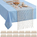 SATINIOR 12 Pcs 12 x 108'' Fishing Net Table Runner Party Decor, Natural by SATINIOR