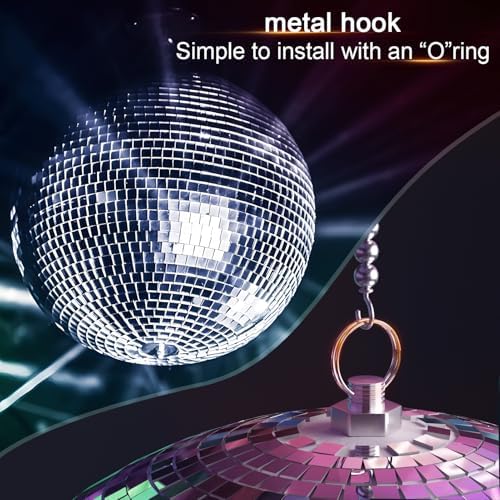 16 Inch Mirror Disco Ball, Silver Reflective Hanging Ball for Party, Wedding, DJ, Dance Club, Home Decoration, Birthday Events and Large Wedding Music Birthday Decor - Image 5