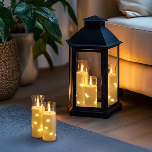 Homemory Flickering Flameless Candles with Remote, LED Fake Pillar Candles - Image 5