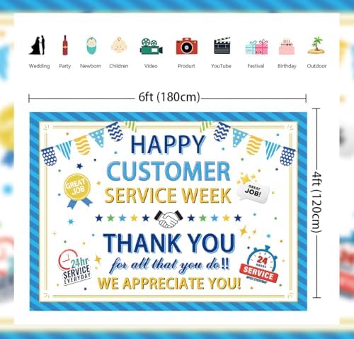 Happy Customer Service Week Banner National Customer Service Week Backdrop - Image 5